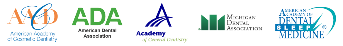 american academy of cosmetic dentistry, american dental association, academy of general dentistry, michigan dental association, american acadmey of dental sleep medicine